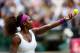 LONDON, ENGLAND - JULY 07: Serena Williams of the USA serves the ball during her Ladies’ Singles final match against Agnieszka Radwanska of Poland on day twelve of the Wimbledon Lawn Tennis Championships at the All England Lawn Tennis and Croquet Club on July 7, 2012 in London, England. (Photo by Clive Rose/Getty Images)
