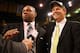 BOSTON - JUNE 17: Head coach Doc Rivers and Executive Director of Basketball Operations Danny Ainge of the Boston Celtics celebrate after defeating the Los Angeles Lakers in Game Six of the 2008 NBA Finals on June 17, 2008 at TD Banknorth Garden in Boston, Massachusetts. NOTE TO USER: User expressly acknowledges and agrees that, by downloading and/or using this Photograph, user is consenting to the terms and conditions of the Getty Images License Agreement. (Photo by Elsa/Getty Images)