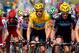 MOUILLET, SWITZERLAND - JULY 08: Bradley Wiggins (C) of Great Britain riding for Sky Procycling defends the race leader's yellow jersey as he follows the wheel of teammate Michael Rogers (R) of Australia and is supported by Christopher Froome of Great Britain in the king of the mountains polks dot jersey during stage eight of the 2012 Tour de France from Belfort, France to Porrentruy, Switzerland on July 8, 2012 in Mouillet, Switzerland. (Photo by Doug Pensinger/Getty Images)