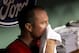 BOSTON, MA - MAY 25: Jon Lester #31 of the Boston Red Sox sits in the dugout between innings after giving up three runs in the fourth inning against the Tampa Bay Rays in the first inning at Fenway Park May 25, 2012 in Boston, Massachusetts. (Photo by Jim Rogash/Getty Images)