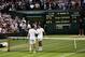 LONDON, ENGLAND - JULY 08: Roger Federer of Switzerland (R) shakes hands with Andy Murray of Great Britain after defeating him during their Gentlemen's Singles final match on day thirteen of the Wimbledon Lawn Tennis Championships at the All England Lawn Tennis and Croquet Club on July 8, 2012 in London, England. (Photo by Julian Finney/Getty Images)