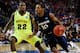 ATLANTA, GA - MARCH 23: Mark Lyons #10 of the Xavier Musketeers drives against A.J. Walton #22 of the Baylor Bears during the 2012 NCAA Men's Basketball South Regional Semifinal game at the Georgia Dome on March 23, 2012 in Atlanta, Georgia. (Photo by Kevin C. Cox/Getty Images)