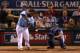KANSAS CITY, MO - JULY 09: American League All-Star Prince Fielder #28 of the Detroit Tigers at bat in the final round during the State Farm Home Run Derby at Kauffman Stadium on July 9, 2012 in Kansas City, Missouri. (Photo by Jonathan Daniel/Getty Images)