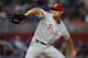 MIAMI, FL - JUNE 30: Cole Hamels #35 of the Philadelphia Phillies pitches during a game against the Miami Marlins at Marlins Park on June 30, 2012 in Miami, Florida. (Photo by Sarah Glenn/Getty Images)