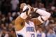 ORLANDO, FL - MARCH 13: Dwight Howard #12 of the Orlando Magic reacts to a missed free-throw during the game against the Miami Heat at Amway Center on March 13, 2012 in Orlando, Florida. NOTE TO USER: User expressly acknowledges and agrees that, by downloading and or using this photograph, User is consenting to the terms and conditions of the Getty Images License Agreement. (Photo by Sam Greenwood/Getty Images)