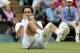 LONDON, ENGLAND - JULY 08: Roger Federer of Switzerland celebrates match point during his Gentlemen's Singles final match against Andy Murray of Great Britain on day thirteen of the Wimbledon Lawn Tennis Championships at the All England Lawn Tennis and Croquet Club on July 8, 2012 in London, England. (Photo by Clive Brunskill/Getty Images)