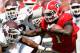 ATHENS, GA - OCTOBER 01: Isaiah Crowell #1 of the Georgia Bulldogs rushes upfield against the Mississippi State Bulldogs defense at Sanford Stadium on October 1, 2011 in Athens, Georgia. (Photo by Kevin C. Cox/Getty Images)