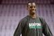 MIAMI, FL - MAY 11: Jeff Green #8 of the Boston Celtics warms up before Game Five of the Eastern Conference Semifinals of the 2011 NBA Playoffs against the Miami Heat at American Airlines Arena on May 11, 2011 in Miami, Florida. NOTE TO USER: User expressly acknowledges and agrees that, by downloading and/or using this Photograph, User is consenting to the terms and conditions of the Getty Images License Agreement. (Photo by Mike Ehrmann/Getty Images)