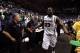 COLUMBUS, OH - MARCH 18: Draymond Green #23 of the Michigan State Spartans high fives the crowd as he runs off the court after defeating the St. Louis Billikens during the third round of the 2012 NCAA Men's basketball tournament at Nationwide Arena on March 18, 2012 in Columbus, Ohio. (Photo by Rob Carr/Getty Images)