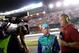 Matt Kenseth get ready to answer media questions on pit road in Daytona. Credit: Dwight Drum at Racetake.com