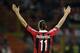 MILAN, ITALY - MAY 02: Zlatan Ibrahimovic of AC Milan during the Serie A match between AC Milan and Atalanta BC at Stadio Giuseppe Meazza on May 2, 2012 in Milan, Italy. (Photo by Claudio Villa/Getty Images)