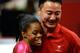 SAN JOSE, CA - JUNE 29: Gabrielle Douglas hugs her coach, Liang Chow after competing on the beam during day 2 of the 2012 U.S. Olympic Gymnastics Team Trials at HP Pavilion on June 28, 2012 in San Jose, California. (Photo by Ronald Martinez/Getty Images)