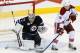 WINNIPEG, CANADA - DECEMBER 1: Ondrej Pavelec #31 of the Winnipeg Jets blocks a shot on goal by Shane Doan #19 of the Phoenix Coyotes in NHL action at the MTS Centre on December 1, 2011 in Winnipeg, Manitoba, Canada. (Photo by Marianne Helm/Getty Images)