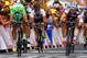 LE CAP D'AGDE, FRANCE - JULY 14: Andre Greipel (R) of Germany riding for Lotto-Belisol reaches for the finish line ahead of Peter Sagan (L) of Slovakia riding for Liquigas-Cannondale as Greipel wins stage thirteen of the 2012 Tour de France from Saint-Paul-Trois-Chateaux to Le Cap d'Agde and Sagan takes second place on July 14, 2012 in Le Cap d'Agde, France. (Photo by Doug Pensinger/Getty Images)