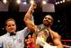 LONDON, ENGLAND - JULY 14: David Haye celebrates after his victory over Dereck Chisora during their vacant WBO and WBA International Heavyweight Championship bout on July 14, 2012 in London, England. (Photo by Scott Heavey/Getty Images)