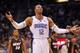 ORLANDO, FL - DECEMBER 21: Dwight Howard #12 of the Orlando Magic argues a call during a preseason game against the Miami Heat at Amway Center on December 21, 2011 in Orlando, Florida. NOTE TO USER: User expressly acknowledges and agrees that, by downloading and/or using this Photograph, User is consenting to the terms and conditions of the Getty Images License Agreement. (Photo by Mike Ehrmann/Getty Images)
