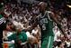 MIAMI, FL - JUNE 09: Kevin Garnett #5 of the Boston Celtics is taken out of the game in the second quarter against the Miami Heat in Game Seven of the Eastern Conference Finals in the 2012 NBA Playoffs on June 9, 2012 at American Airlines Arena in Miami, Florida. NOTE TO USER: User expressly acknowledges and agrees that, by downloading and or using this photograph, User is consenting to the terms and conditions of the Getty Images License Agreement. (Photo by Mike Ehrmann/Getty Images)