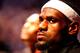 MIAMI, FL - JUNE 19: LeBron James #6 of the Miami Heat looks on during pregame against the Oklahoma City Thunder in Game Four of the 2012 NBA Finals on June 19, 2012 at American Airlines Arena in Miami, Florida. NOTE TO USER: User expressly acknowledges and agrees that, by downloading and or using this photograph, User is consenting to the terms and conditions of the Getty Images License Agreement. (Photo by Mike Ehrmann/Getty Images)