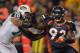 DENVER, CO - NOVEMBER 17: Defensive lineman Elvis Dumervil #92 of the Denver Broncos fights against the block of offensive tackle Wayne Hunter #78 of the New York Jets at Sports Authority Field at Mile High on November 17, 2011 in Denver, Colorado. The Broncos defeated the Jets 17-13. (Photo by Doug Pensinger/Getty Images)