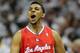 MEMPHIS, TN - APRIL 29: Nick Young #11 of the Los Angeles Clippers celebrates after making a three point shot against the Memphis Grizzlies in Game One of the Western Conference Quarterfinals in the 2012 NBA Playoffs at FedExForum on April 29, 2012 in Memphis, Tennessee. NOTE TO USER: User expressly acknowledges and agrees that, by downloading and or using this photograph, User is consenting to the terms and conditions of the Getty Images License Agreement. (Photo by Andy Lyons/Getty Images)