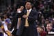 OAKLAND, CA - FEBRUARY 15: Golden State Warriors head coach Mark Jackson stands on the side of the court during their game against the Portland Trail Blazers at Oracle Arena on February 15, 2012 in Oakland, California. NOTE TO USER: User expressly acknowledges and agrees that, by downloading and or using this photograph, User is consenting to the terms and conditions of the Getty Images License Agreement. (Photo by Ezra Shaw/Getty Images)