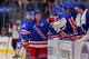 NEW YORK, NY - MAY 12: Brad Richards #19 of the New York Rangers celebrates with teammates on the bench after he scored a goal n the first period against the Washington Capitals in Game Seven of the Eastern Conference Semifinals during the 2012 NHL Stanley Cup Playoffs at Madison Square Garden on May 12, 2012 in New York City. (Photo by Paul Bereswill/Getty Images)
