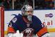 UNIONDALE, NY - NOVEMBER 17: Rick DiPietro #39 of the New York Islanders tends net against the Montreal Canadiens at the Nassau Veterans Memorial Coliseum on November 17, 2011 in Uniondale, New York. (Photo by Bruce Bennett/Getty Images)