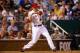 KANSAS CITY, MO - JULY 10: American League All-Star Mark Trumbo #44 of the Los Angeles Angels of Anaheim at bat during the 83rd MLB All-Star Game at Kauffman Stadium on July 10, 2012 in Kansas City, Missouri. (Photo by Jamie Squire/Getty Images)