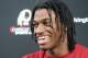 ASHBURN, VA - MAY 06: Robert Griffin III #10 of the Washington Redskins speaks to members of the media after a practice during the Washington Redskins rookie minicamp on May 6, 2012 in Ashburn, Virginia. (Photo by Patrick McDermott/Getty Images)