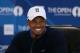 LYTHAM ST ANNES, ENGLAND - JULY 17: Tiger Woods of the United States speaks with the media after his second practice round prior to the start of the 141st Open Championship at Royal Lytham & St Annes on July 17, 2012 in Lytham St Annes, England. (Photo by Richard Heathcote/Getty Images)