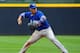 ATLANTA, GA - JUNE 10: Yunel Escobar #5 of the Toronto Blue Jays makes a throw against the Atlanta Braves at Turner Field on June 10, 2012 in Atlanta, Georgia. (Photo by Scott Cunningham/Getty Images)