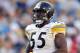 CHARLOTTE, NC - DECEMBER 17: Joey Porter #55 of the Pittsburgh Steelers looks on during the game against the Carolina Panthers December 17, 2006 at Bank of America Stadium in Charlotte, North Carolina. Pittsburgh defeated Carolina 37-3. (Photo By Grant Halverson/Getty Images)