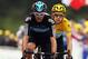 PEYRAGUDES, FRANCE - JULY 19: Chris Froome of Great Britain and SKY Procycling leads team mate and race leader Bradley Wiggins over the line on stage seventeen of the 2012 Tour de France from Bagneres-de-Luchon to Peyragudes on July 19, 2012 in Bagneres-de-Luchon, France. (Photo by Bryn Lennon/Getty Images)