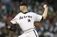 HOUSTON,TX- JULY 06: J.A. Happ #30 of the Houston Astros pitches against the Milwaukee Brewers on July 6, 2012 at Minute Maid Park in Houston, Texas.(Photo by Bob Levey/Getty Images)
