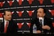 Gar Forman (right), the Bulls GM, has his hands tied this season because of the payroll.