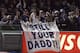 NEW YORK - NOVEMBER 04: Fans of the New York Yankees hold up a sign which reads 'Still Your Daddy' in reference to Pedro Martinez #45 of the Philadelphia Phillies in Game Six of the 2009 MLB World Series at Yankee Stadium on November 4, 2009 in the Bronx borough of New York City. (Photo by Jed Jacobsohn/Getty Images)