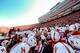 LINCOLN, NE - SEPTEMBER 10: The Nebraska Cornhusker football team huddles before their game against the Fresno State Bulldogs at Memorial Stadium September 10, 2011 in Lincoln, Nebraska. Nebraska won 42-29.(Photo by Eric Francis/Getty Images)