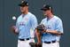 KANSAS CITY, MO - JULY 08: Pitchers Jameson Taillon and Gerrit Cole look on during warm ups prior to the SiriusXM All-Star Futures Game at Kauffman Stadium on July 8, 2012 in Kansas City, Missouri. (Photo by Jamie Squire/Getty Images)