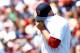 BOSTON, MA - JULY 22: Jon Lester #31 of the Boston Red Sox wipes the sweat off of his face after giving up five runs in the first inning against the Toronto Blue Jays during the game on July 22, 2012 at Fenway Park in Boston, Massachusetts. (Photo by Jared Wickerham/Getty Images)