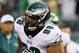 PHILADELPHIA, PA - AUGUST 25: Mike Patterson #98 of the Philadelphia Eagles warms up before playing against the Cleveland Browns during their pre season game on August 25, 2011 at Lincoln Financial Field in Philadelphia, Pennsylvania. (Photo by Jim McIsaac/Getty Images)