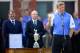LYTHAM ST ANNES, ENGLAND - JULY 22: New Open Champion Ernie Els of South Africa speaks after receiving the Claret Jug after winning the 141st Open Championship at Royal Lytham & St. Annes Golf Club on July 22, 2012 in Lytham St Annes, England. (Photo by Stuart Franklin/Getty Images)