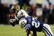 MIAMI GARDENS, FL - FEBRUARY 07: Devery Henderson #19 of the New Orleans Saints catches a ball against Jacob Lacey #27 of the Indianapolis Colts during Super Bowl XLIV on February 7, 2010 at Sun Life Stadium in Miami Gardens, Florida. (Photo by Chris Graythen/Getty Images)