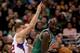 LOS ANGELES, CA - FEBRUARY 26: Kevin Garnett #5 of the Boston Celtics controls the ball against Blake Griffin #32 of the Los Angeles Clippers at Staples Center on February 26, 2011 in Los Angeles, California. NOTE TO USER: User expressly acknowledges and agrees that, by downloading and or using this photograph, User is consenting to the terms and conditions of the Getty Images License Agreement. (Photo by Stephen Dunn/Getty Images)