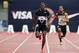Justin Gatlin is sprinting toward another gold medal in London following a four-year ban from competition.