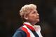 30 June 1996: Gymnastics coach Martha Karolyi watches Kerri Strug warm up prior to competition in the US Gymnastics Olympic Trials at the Fleet Center in Boston. Strug earned a spot on the 1996 US Women's Gymnastics Team as did coach Martha Karolyi when she received the nomination to be head coach. Her husband Bela Karolyi, right, will go to Atlanta as a personal coach for Kerri Strug and Dominique Moceanu. Mandatory Credit: Doug Pensinger/Allsport