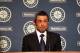 SEATTLE, WA - JULY 23: Ichiro Suzuki of the New York Yankees addresses the media after being traded to the Yankees from the Seattle Mariners at Safeco Field on July 23, 2012 in Seattle, Washington. (Photo by Otto Greule Jr/Getty Images)