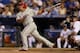 KANSAS CITY, MO - JULY 10: National League All-Star Carlos Ruiz #51 of the Philadelphia Phillies flies out to left in the seventh inning during the 83rd MLB All-Star Game at Kauffman Stadium on July 10, 2012 in Kansas City, Missouri. (Photo by Jonathan Daniel/Getty Images)
