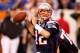 INDIANAPOLIS, IN - FEBRUARY 05: Tom Brady #12 of the New England Patriots throws a pass against the New York Giants during Super Bowl XLVI at Lucas Oil Stadium on February 5, 2012 in Indianapolis, Indiana. The Giants won 21-17. (Photo by Rob Carr/Getty Images)