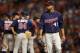 ARLINGTON, TX - JULY 06: Francisco Liriano #47 of the Minnesota Twins leaves the game against the Texas Rangers at Rangers Ballpark in Arlington on July 6, 2012 in Arlington, Texas. (Photo by Ronald Martinez/Getty Images)