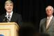 NCAA President Mark Emmert announcing sanctions against Penn State